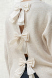 Open Back Bow Detail Sweater