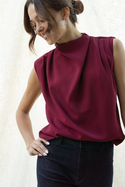 Paige Mock Neck Blouse