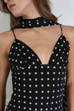 Polka Dot Scarf Maxi Dress