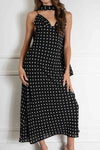 Polka Dot Scarf Maxi Dress
