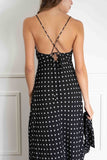 Polka Dot Scarf Maxi Dress