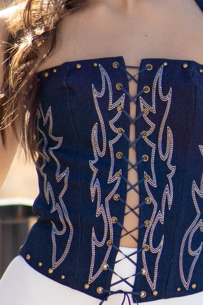 Remi Denim Corset Top
