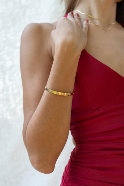 Rhinestone Bangle Bracelet