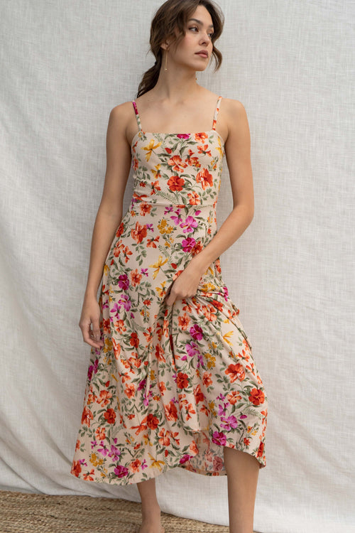 Sandy Floral Midi Dress