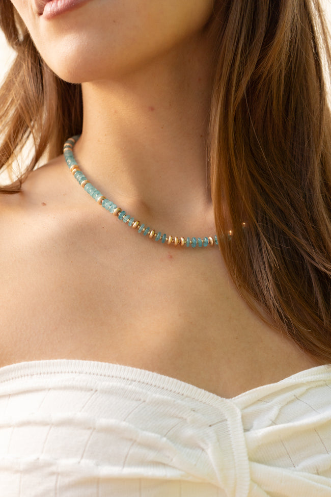 Semi Stone Beaded Necklace