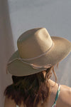 Straw Braided Fedora Hat
