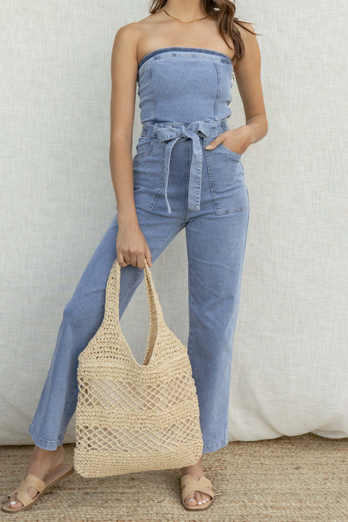 Straw Knitted Tote Bag
