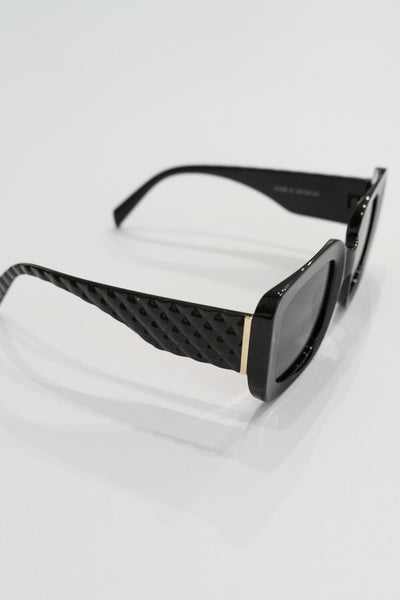 thick square black sunglasses