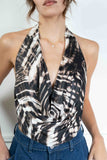 Tie Dye Halter Crop Top