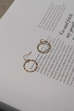 small circular cutout earrings.