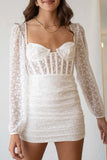 Its all-lace construction, corset detail and fitted silhouette make it ideal for special occasions like weddings