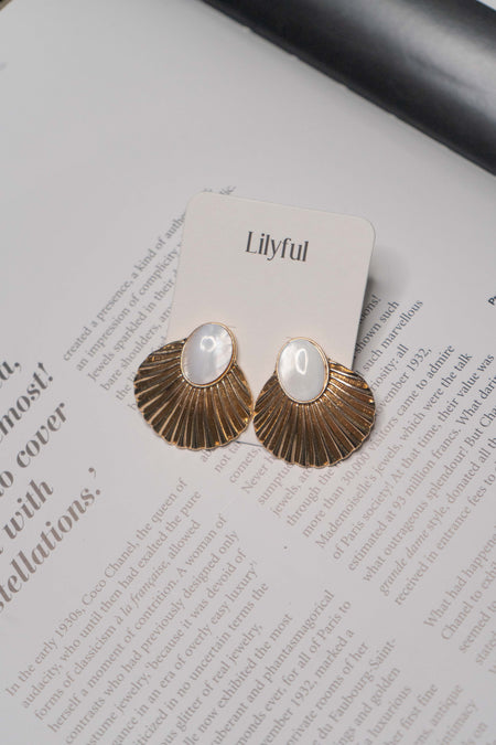 Seashell Stone Earrings